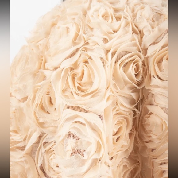 Free People Skirt With 3D Tool Rosettes Color Ivory/Black. Size Small - Picture 5 of 5